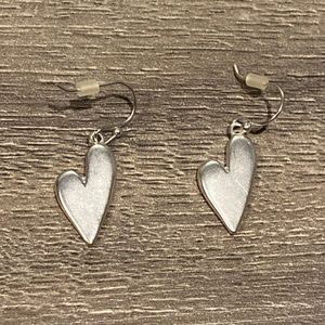 Lucky Brand dangling heart earrings